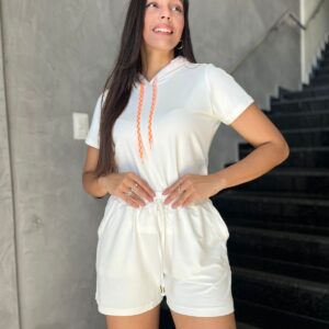 Shorts em malha Branco
