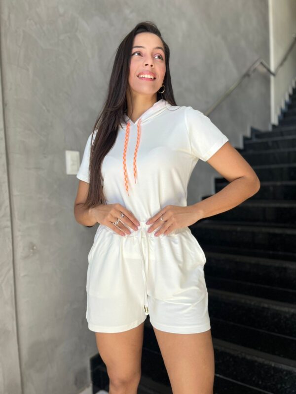 Shorts em malha Branco